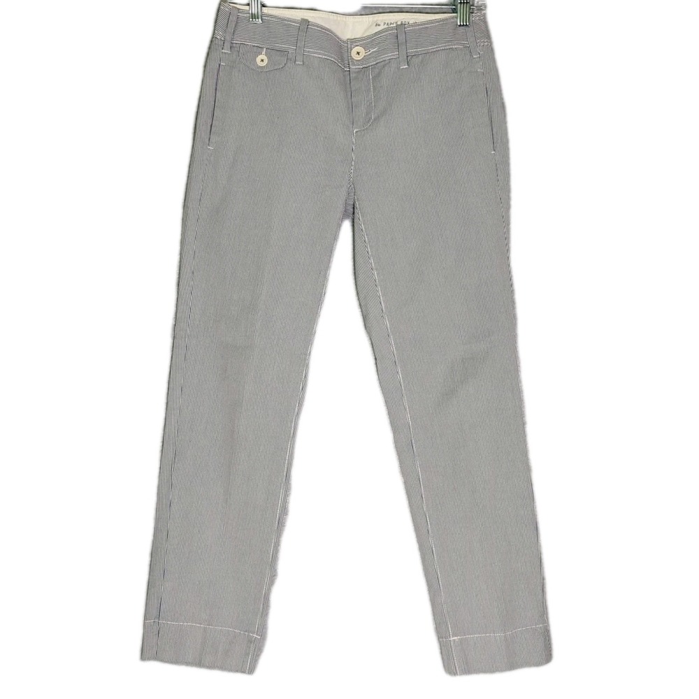 Paper Boy Anthropologie Women's Pants Ankle Chino‎ Seersucker Low-Rise Stretch 2
